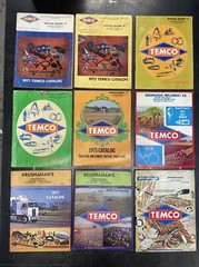 Lot o 9 1971-1979 TEMCO Tractor Implement Motive Parts Catalog Booklet USA