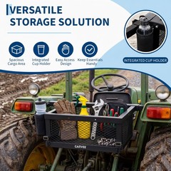 24″x10″x9″ Heavy Duty Tractor Tool Box Tractor Basket Toolbox for Most Tractors
