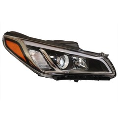 Headlight Assembly 2015 2016 2017 Hyundai Sonata Left Driver Side Chrome Housing