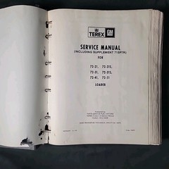Terex 72-21, 72-21S, 72-31, 72-31S, 72-41 72-51 Loader Service Repair Manual OEM