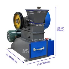 Electric Jaw Crusher Rock Crush Machine 220V Coal Stone Shatter Grinder