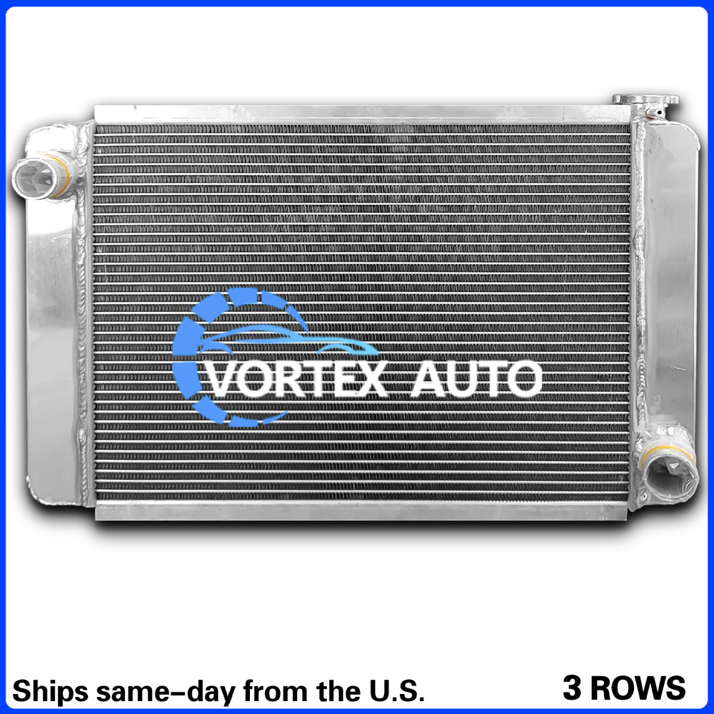 209657 Universal Aluminum Cooling Radiator Fit GM Chevy Low Profile 26″ x 16″
