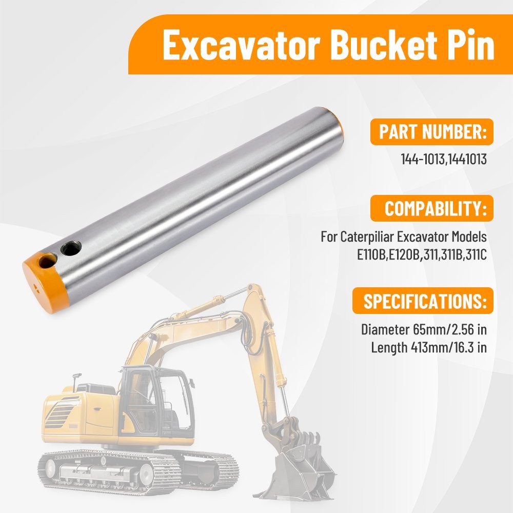Excavator Bucket Pin 144-1013 65x413mm For Caterpillar E110B E120B 311 311B 311C