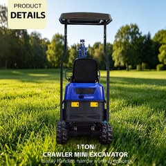 Free delivery unloading. 1-ton mini excavator, 13.5hp EPA engine, 3 accessories