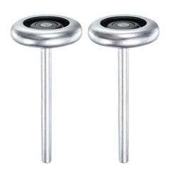 2pcs 2.76″ Zinc-Plated Steel Garage Door Rollers 7″ Long Stem Silver]