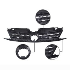 Front Bumper Grille Black Honeycomb Red Trim 2015-2018 VW Jetta GTI