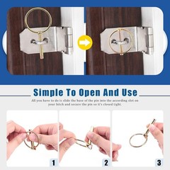 15Pcs 1/4″ X 1-3/4″ Lynch Pin with Lanyard Cable Set 10Pcs Lynch Pin Lock Pin Cl