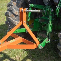 Titan Attachments 3 Point 5 FT Landscape Rake for Compact Tractors, Fits Cat 1
