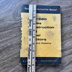 J.I. Case 480–580 Construction King Wheel Tractor Operator’s Manual Original
