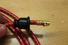 Ford 8N Red Deluxe Cloth Covered Spark Plug Wire Set Late Model 1950 51 52