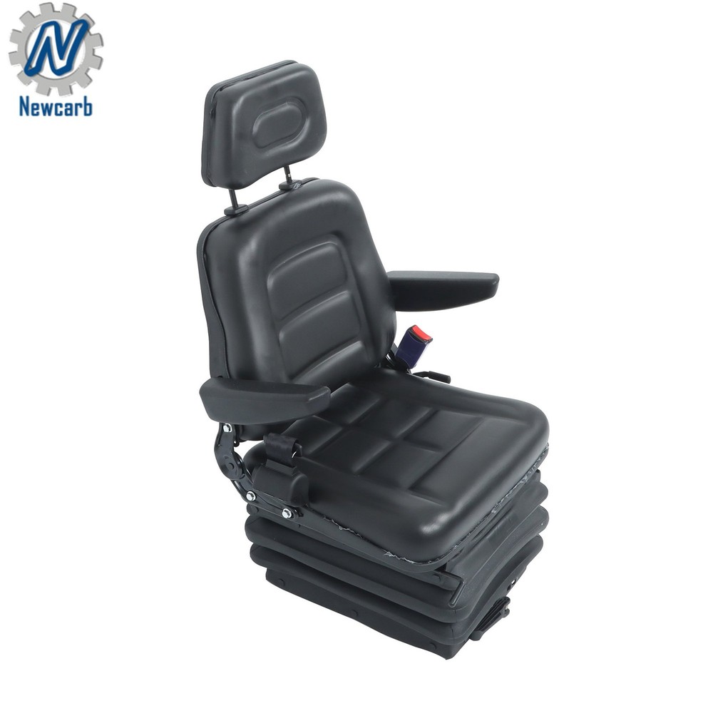 Suspension Tractor & Forklift Seat Armrest Safety Belt Adjustable Backrest