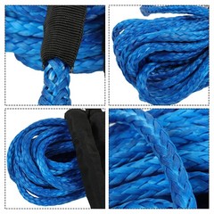 For UTV ATV w/Sheath 5/16″x50′ 12000LBS Synthetic Winch Rope Line Recovery Cable