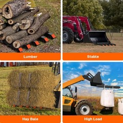 Clamp on Debris Forks Fit 48″ Bucket 2500lbs Pallet Forks for Tractor Attachment