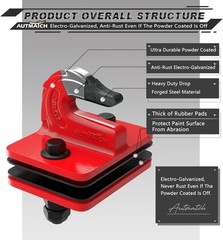 Durable Red Tractor Bucket Grab Hook – 2 Pack