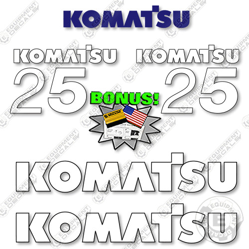 Fits Komatsu FG25HST-16 Decal Kit Forklift Decals – 7 YEAR OUTDOOR 3M VINYL!