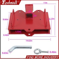 Findmall Forklift Trailer Hitch Receiver Tow 2 inch For Dual Pallet Fork