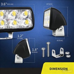 2X 3.6″ Flash LED WORK LIGHT fit CAT Skid Steer 289D3 277D 289D 226D 249D 297D2