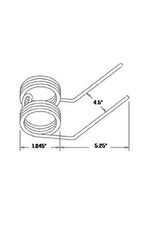 Farm Hand 2117 Double Tine Rake Teeth 5.25″ Tines x 4.5″ Wide Replaces 2117RH