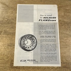 1967 Delavan Manufacturing Co. How To Install Delavan Flamecone Pamphlet