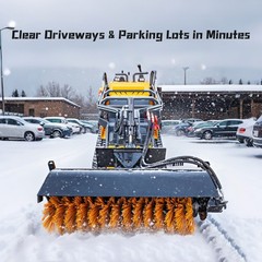 51” Snow Cleaner Angle Broom Sweerper Snow Brush Fit Toro Dingo Mini Skid Steer
