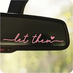3″ x 4″ Pink Vinyl Decal Sticker for Rear View Mirror, Mental Heal Color: Pink