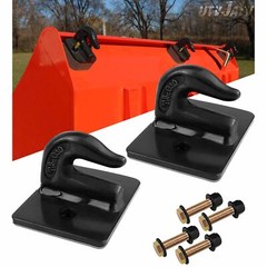2x 3/8″ Bolt On Grab Chain Hooks For Skid Steer Loader Tractor Bucket Heavy Duty