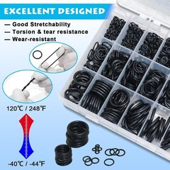Complete 1200Pcs Nitrile O-Ring Kit – Versatile 24 Size Set for Leak Prevention