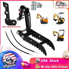 Mini Excavators Hydraulic Thumb Clip, Thumb Below 3 Tons with L-Shaped Bracket #