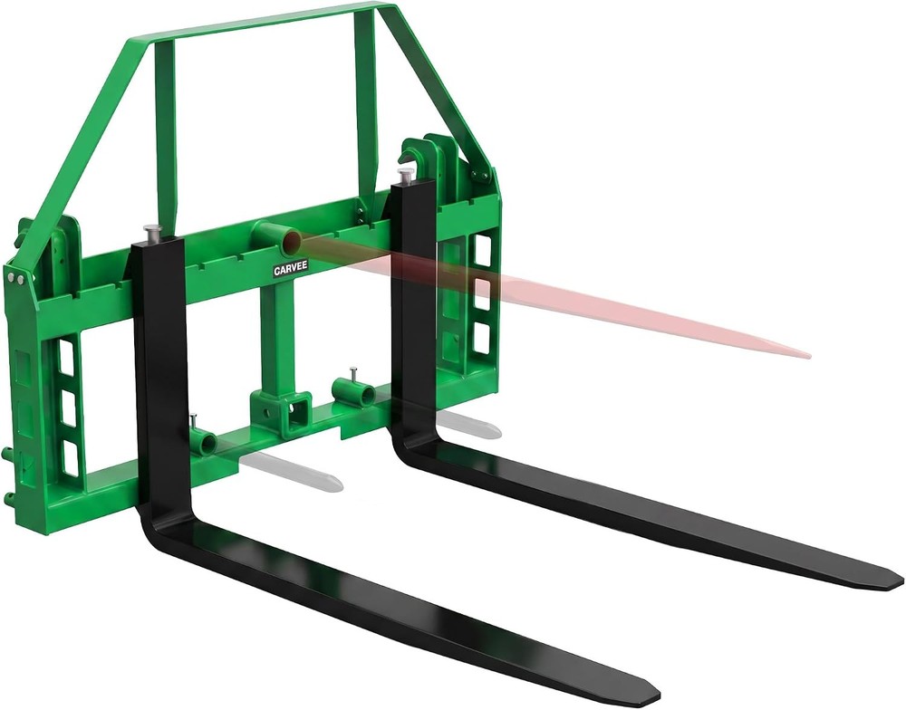 4000 LBS Pallet Fork Frame & 48″ Fork Blades for JD Tractors 2inch HitchReceiver