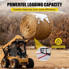 2Pcs Hay Bale Spear 39″ 4500 lbs Capacity Spike Fork for Tractors Loaders