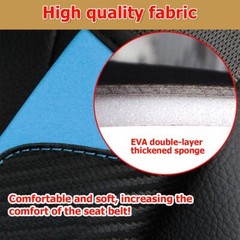 2PCS Car Seat Belt Cover, Carbon Fiber Safety Seatbelt Shoulder Strap Covers
