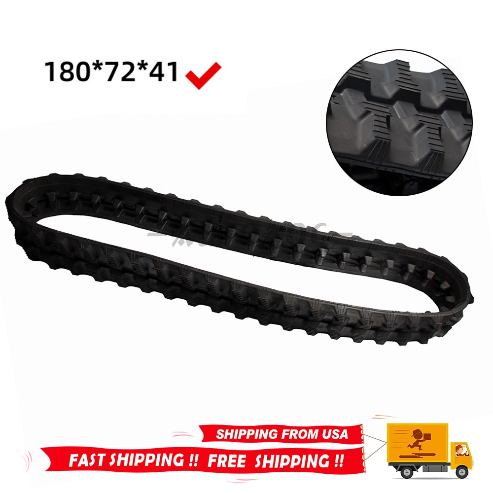 Heavy Duty Rubber Track w/ 180x72x41 Size For AGT CBT23 CRT23 Mini Skid Steers