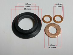 Massey Ferguson Direct Injector Dust Seal & Washers 135 165 180 230 275 698 2200