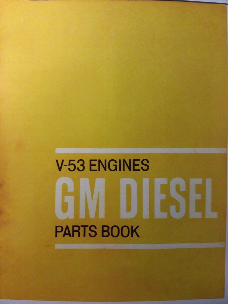 General Motors GM Detroit V 53 Engine Parts Catalog Manual Diesel 8v-53 6v-53