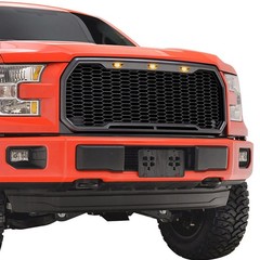 FRONT GRILLE HONEYCOMB MESH GRILL FOR 2015-2017 F150 PICKUP MATTE BLACK
