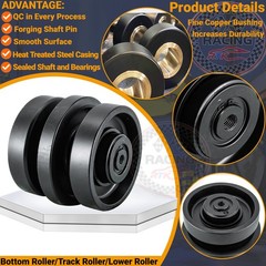 4PCS Bottom Roller For Bobcat T140 T190 T200 T320 T300 T750 T590 T630 T650 T770