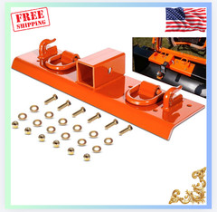 New Tractor Grab Hooks Kubota Compatible Bucket D Rings 2” Receiver Orange