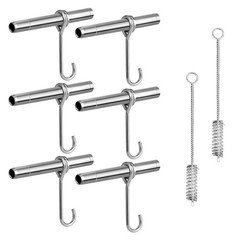 Stainless Steel Maple Syrup Tapping Kit 6 Spiles Hooks 2 Cleaning Brushes