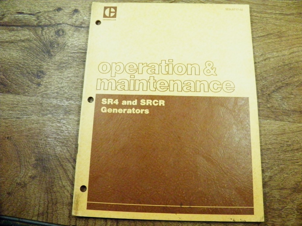 CAT Caterpillar SR4 SRCR GENERATORS OPERATION AND MAINTENANCE MANUAL