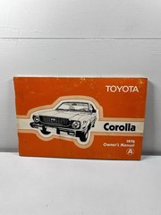 1976 Toyota Corolla Owner’s Manual Gasoline Oil Tire Pressure Transmission