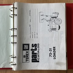 Vintage TEREX 72-31 AA LOADER Parts Catalog In Binder 62432