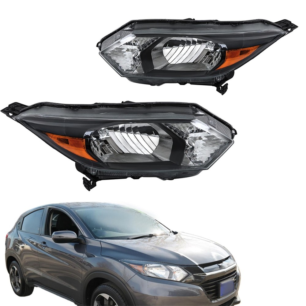 Headlight Assembly Honda HRV 2016-2018 Left/Right Black 33150T7SA01 33100T7SA01