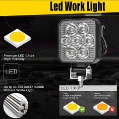 2PC 120W LED Flood Work Lights Fit Caterpillar Construction Equipment Work Lamps