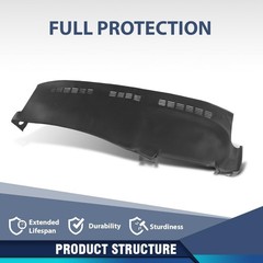 PIT66 TPE Dash Bezel Cover Dashboard, Compatible with Chevy Silverado/GMC Sierra