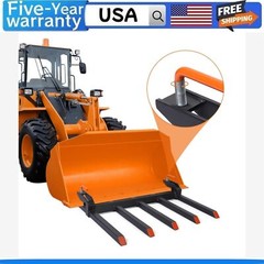 Clamp on Debris Forks to 48″ Bucket 2500 LBS Capacity 5 Fork Heavy Duty Clamp-O