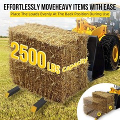 2500LBS Clamp on Pallet Forks Heavy Duty Tractor Forks Quick Attach Bucket