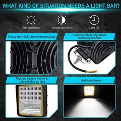 4PCS LED WORK LIGHTS for Caterpillar Skid Steers Excavator Forklift Loader Light