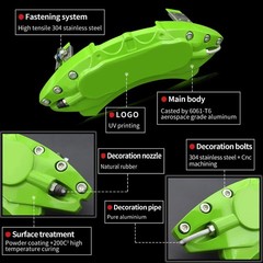 Green Aluminum Brake Caliper Covers Toyota Tundra 2007-2021 Front Rear