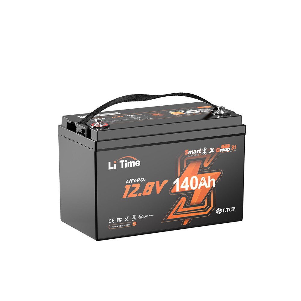 LiTime 12V 140Ah Bluetooth Low Temp LiFePO4 Lithium Battery 1920W For RV Marine