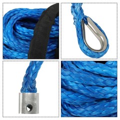 For UTV ATV w/Sheath 5/16″x50′ 12000LBS Synthetic Winch Rope Line Recovery Cable